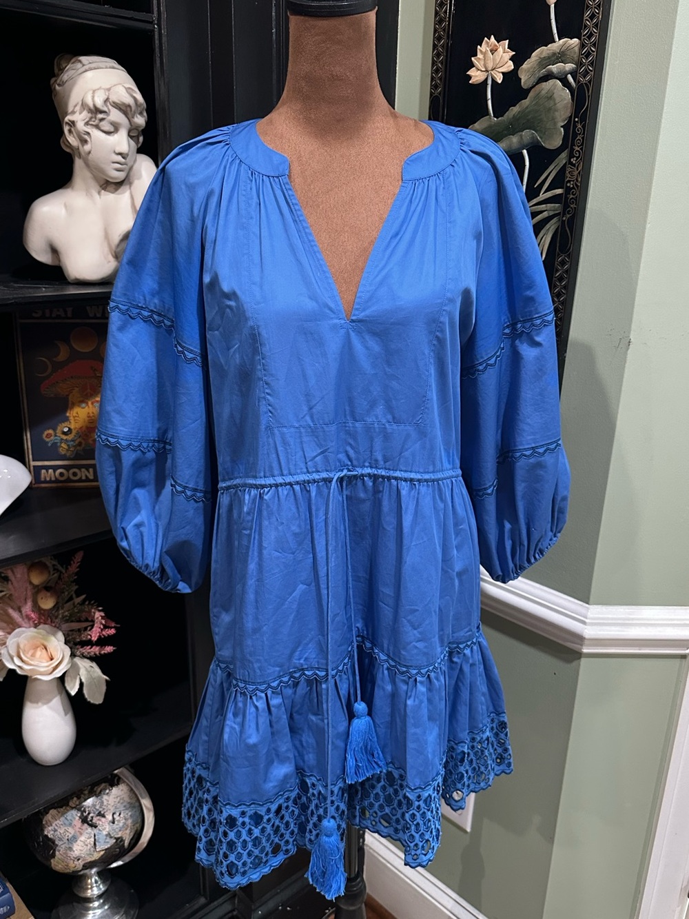 Alexis “Daksha” Poplin Mini Dress in Cobalt Blue Size XS